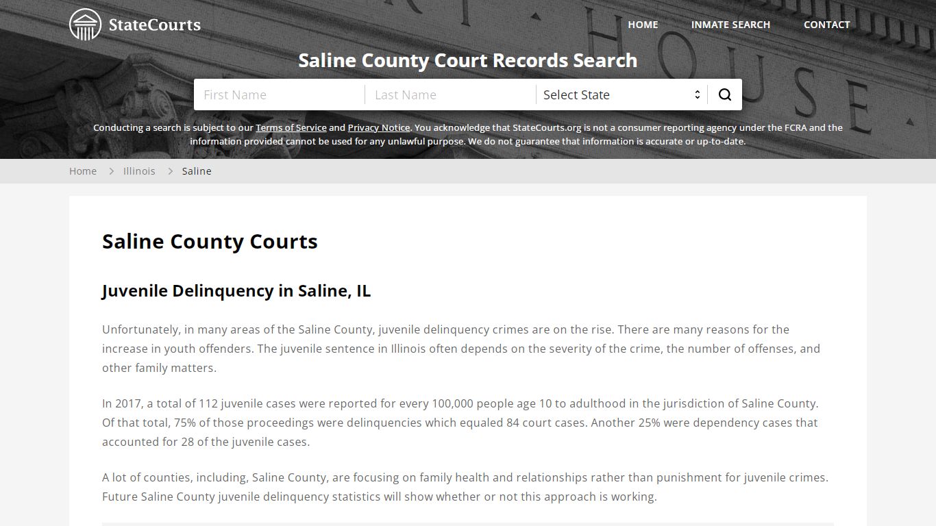 Saline County, IL Courts - Records & Cases - StateCourts