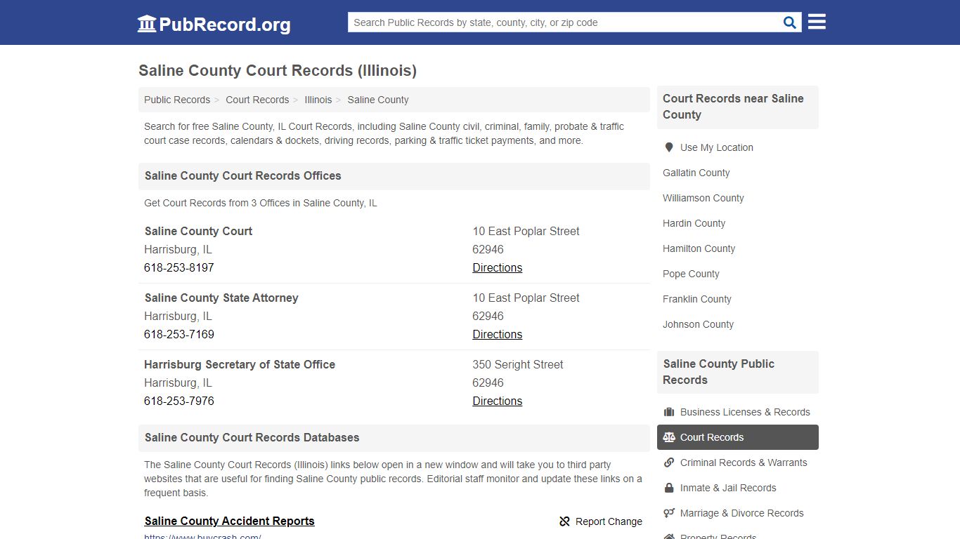 Free Saline County Court Records (Illinois Court Records) - PubRecord.org